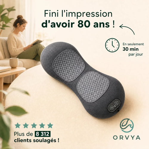Coussin dos Orvya – fini l'impression d'avoir 80 ans
