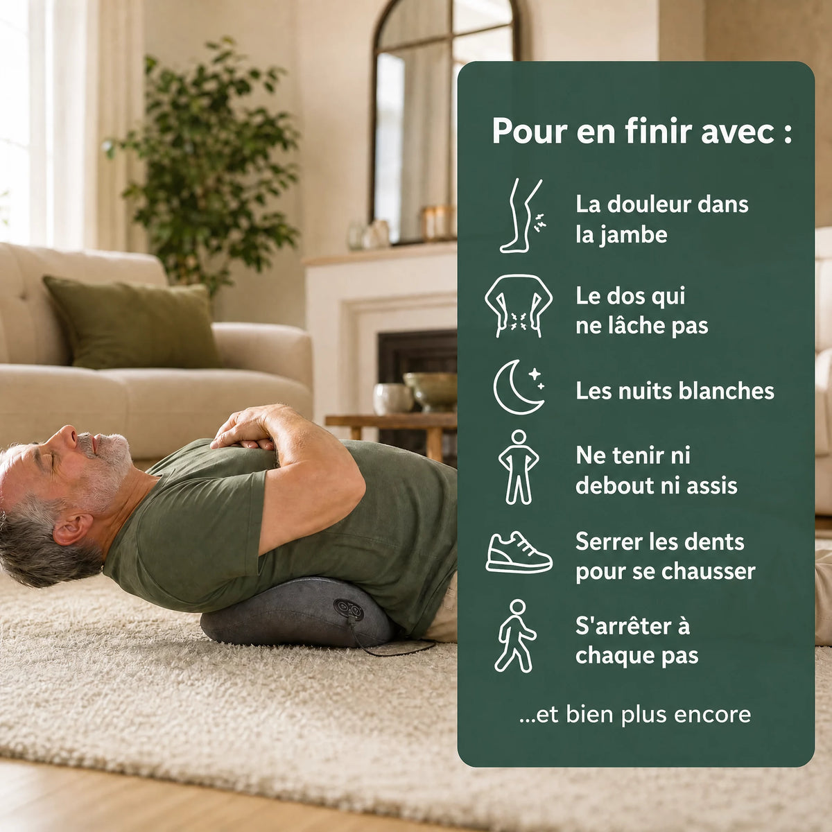 Coussin Orvya – pour en finir avec la douleur dans la jambe et le dos