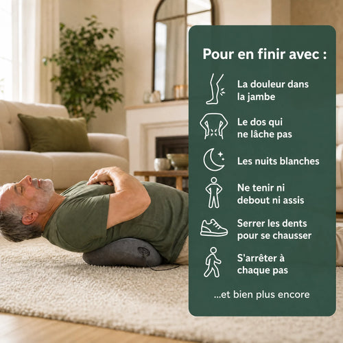 Coussin Orvya – pour en finir avec la douleur dans la jambe et le dos