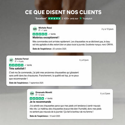 Chaussettes bambou ORVYA – avis clients