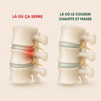 Où le coussin Orvya chauffe et masse le bas du dos
