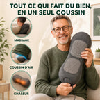 Massage, coussin d'air et chaleur en un seul coussin